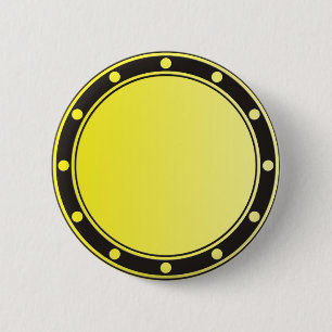 ONLY COLOR gradients - yellow lemon + rings & dots 2 Inch Round Button