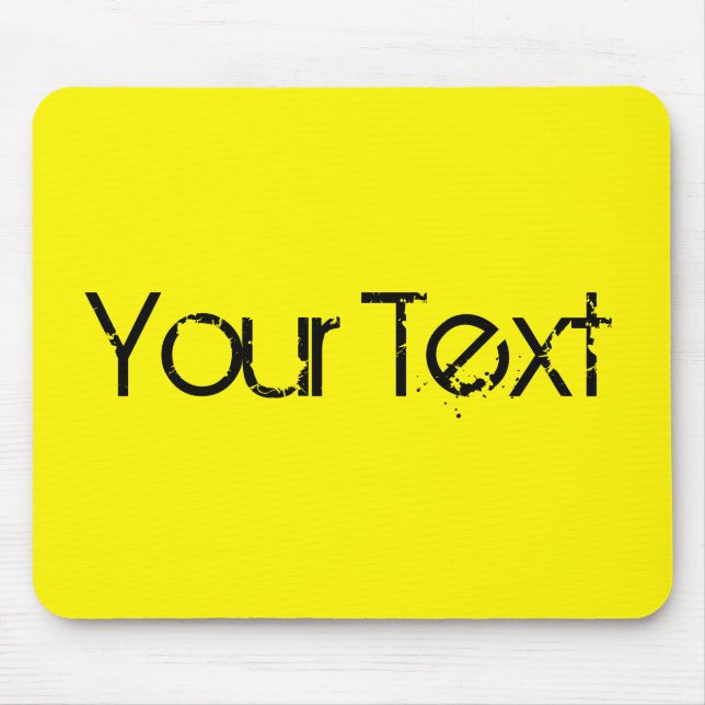 ONLY COLOR / lemon + your text Mouse Pad (Front)