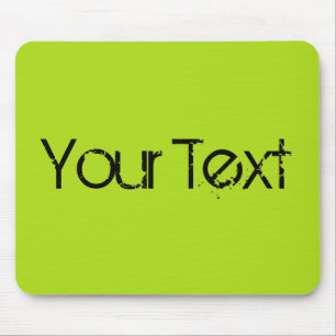 ONLY COLOR / light green + your text Mouse Pad