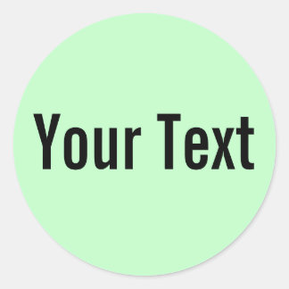ONLY COLOR | light mint + your text Classic Round Sticker