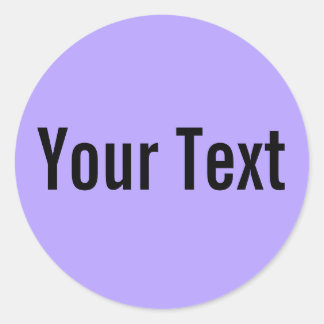 ONLY COLOR | light violet + your text Classic Round Sticker