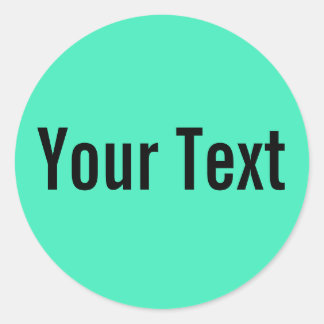 ONLY COLOR | mint + your text Classic Round Sticker