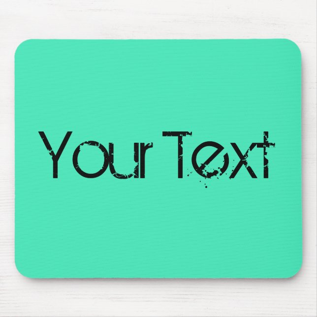 ONLY COLOR / mint + your text Mouse Pad (Front)