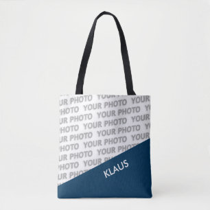 ONLY COLOR RECTANGLES - dark blue + your ideas Tote Bag