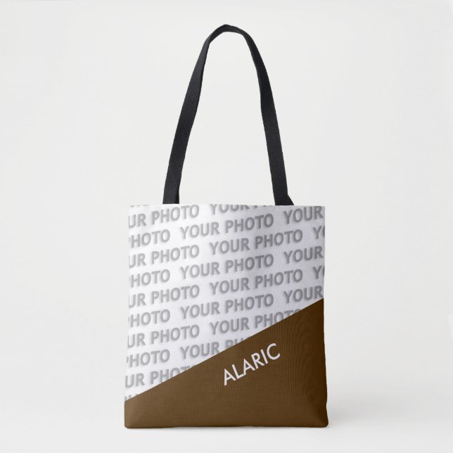 ONLY COLOR RECTANGLES - dark brown + your ideas Tote Bag (Front)