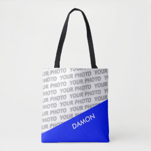 ONLY COLOR RECTANGLES - royal blue + your ideas Tote Bag