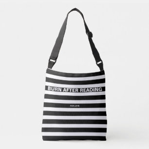 ONLY COLOR STRIPES - black + your backgr. & ideas Crossbody Bag