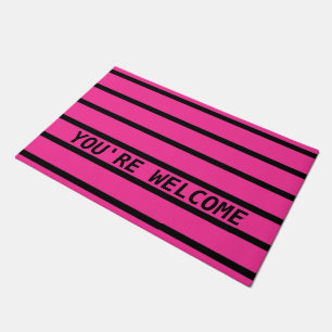 ONLY COLOR STRIPES - pink + your backg. Doormat