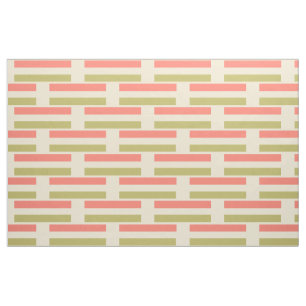 ONLY COLOR STRIPES - salmon khaki + your backg. Fabric