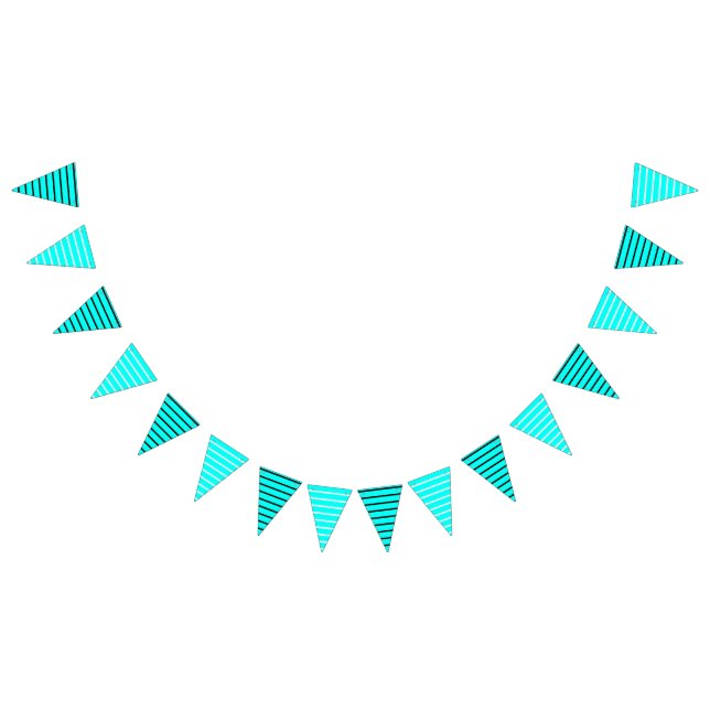 ONLY COLOR STRIPES - turquoise + your colour & ide Bunting Flags (All)