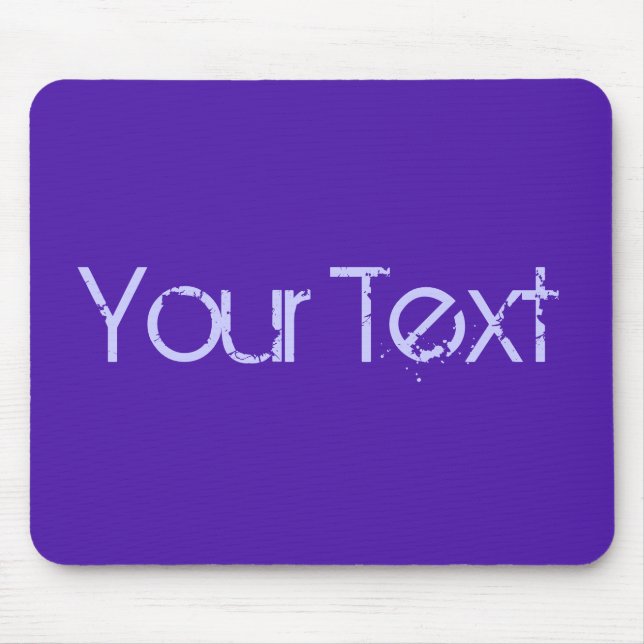 ONLY COLOR / violet + your text Mouse Pad (Front)