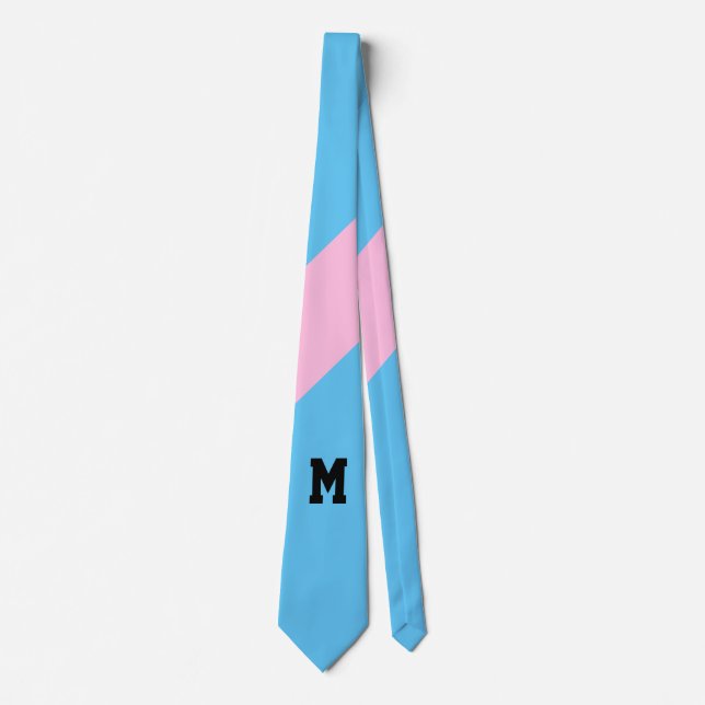 Only Colour Back. - diagonal light pink + your ide Tie (Front)