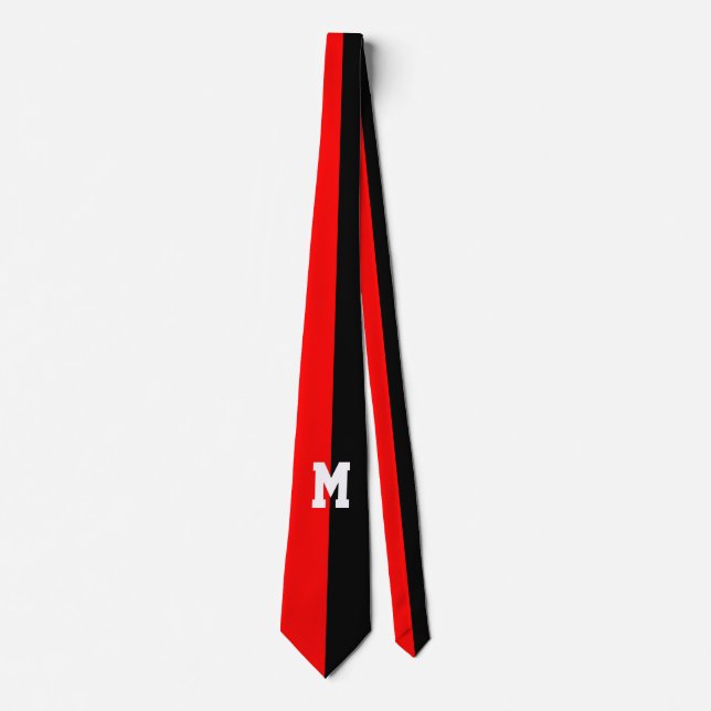 Only Colour Backgr. - 1/2 fire red + your idea Tie (Front)