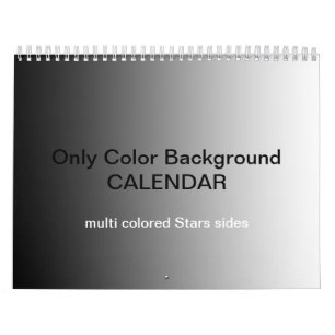 Only Colour Backgr Calendar - multi coloured stars