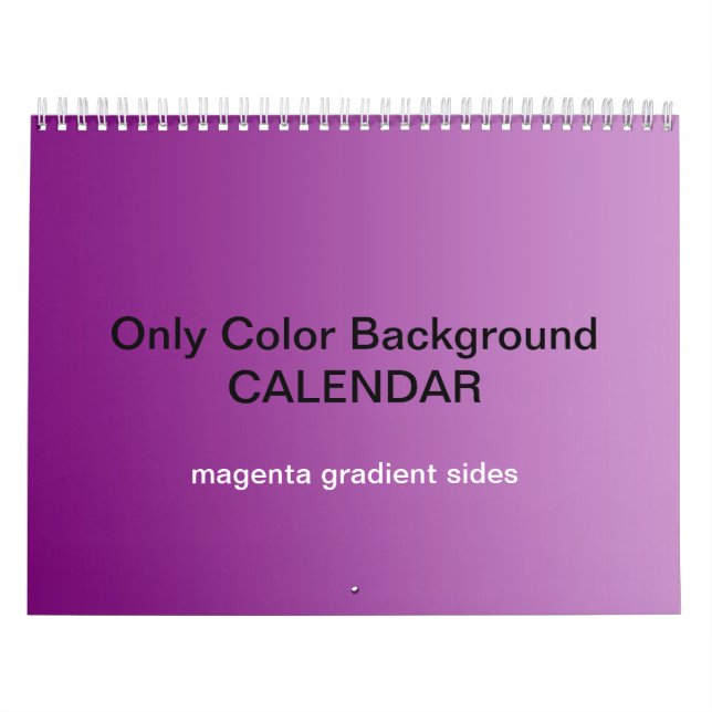 Only Colour Background Calendar - Magenta Gradient (Cover)