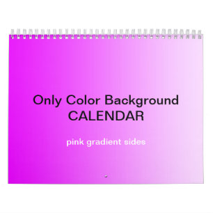 Only Colour Background Calendar - Pink Gradients