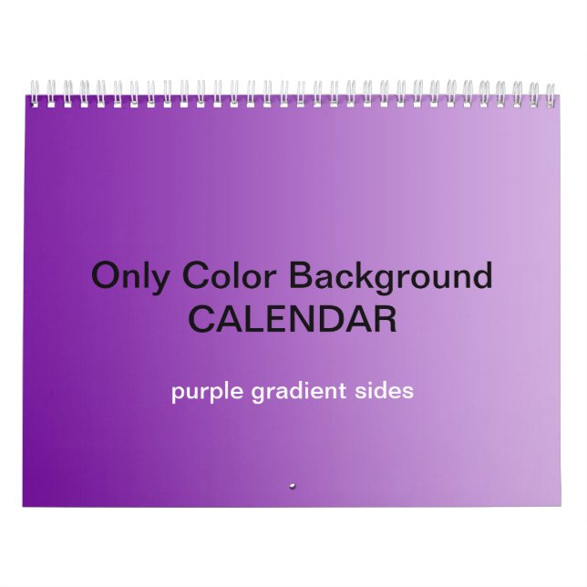 Only Colour Background Calendar - Purple Gradients (Cover)
