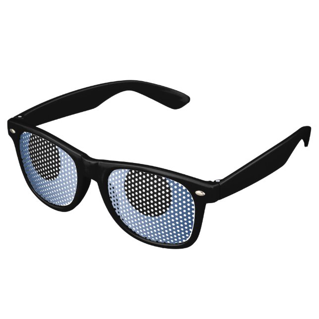 Only Colour Background - dark blue gradient Retro Sunglasses (Angled)