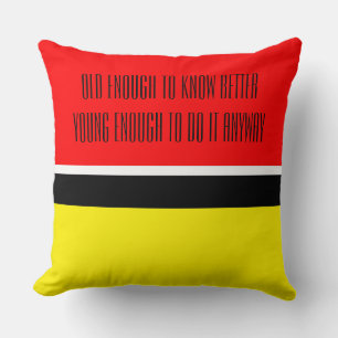 Only Colour Background - fire red + your ideas Throw Pillow