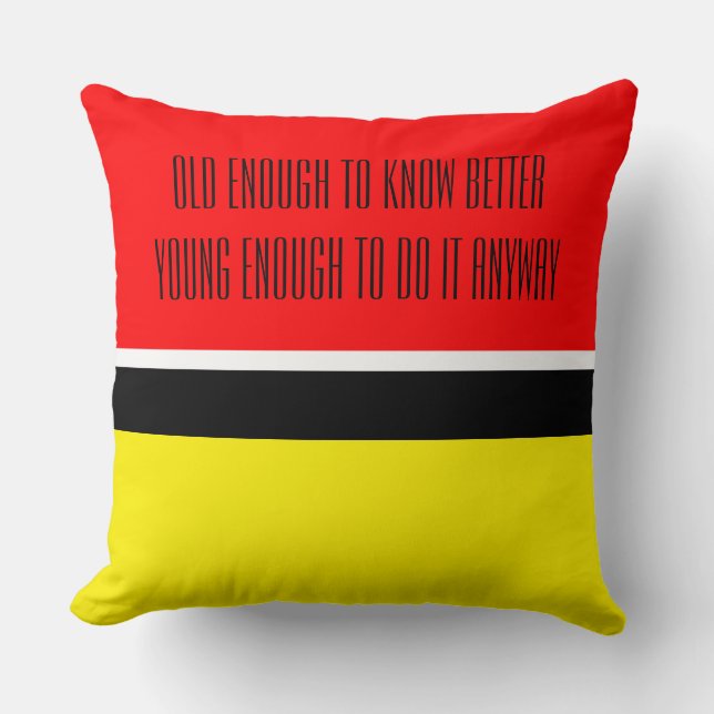 Only Colour Background - fire red + your ideas Throw Pillow (Front)