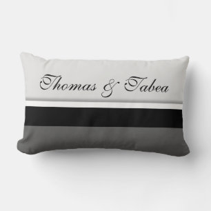 Only Colour Background - grey + your ideas Lumbar Pillow
