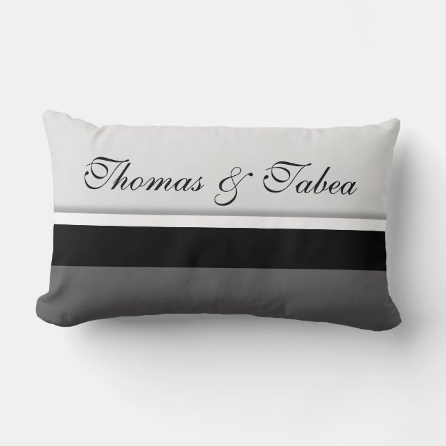 Only Colour Background - grey + your ideas Lumbar Pillow (Front)