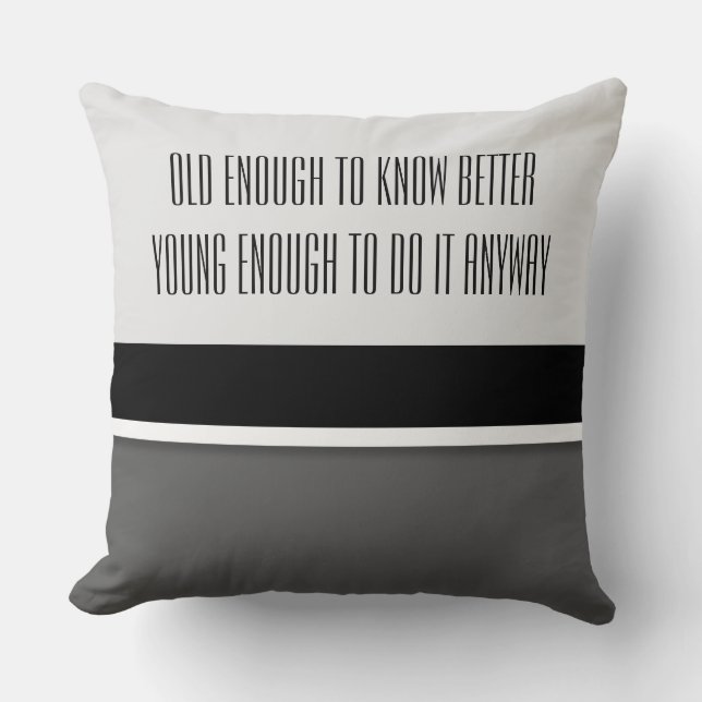 Only Colour Background - grey + your ideas Throw Pillow (Front)