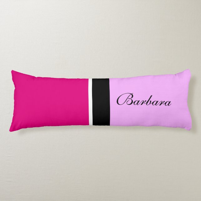 Only Colour Background - light pink + your ideas Body Pillow (Front)