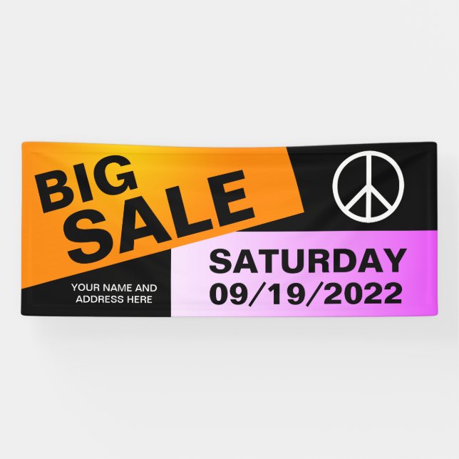 Only Colour Background - orange pink + your ideas Banner (Horizontal)