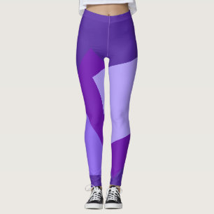 Only Colour Background - violet purple + your idea Leggings
