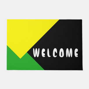 Only Colour Background - yellow green + your ideas Doormat