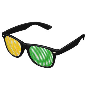 Only Colour Background - yellow green + your ideas Retro Sunglasses