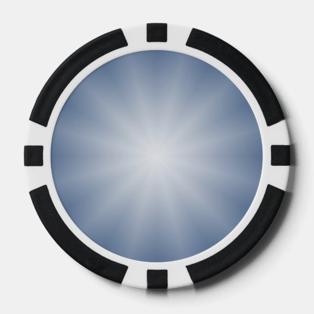 Only Colour Gradients Star - blue Poker Chips (Front)