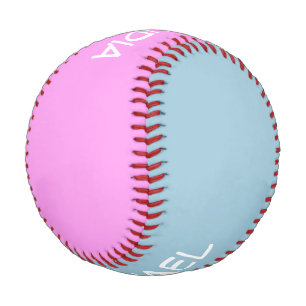 Only Colours blue & pink + your names & ideas Baseball