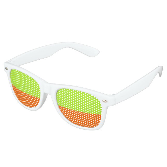 Only Colours orange spring green + your ideas Retro Sunglasses (Angled)