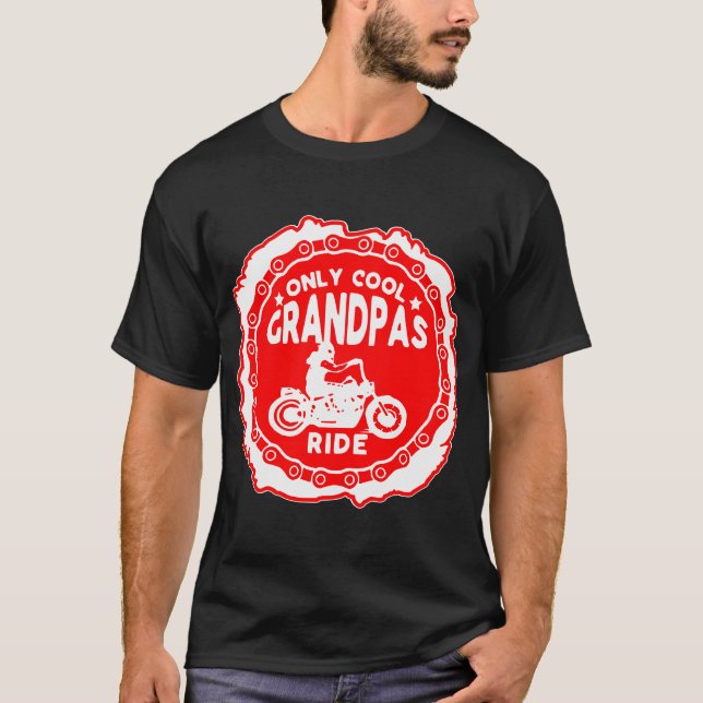 Only Cool Grandpa’s Ride Motorcycles  © FB @   T-Shirt (Front)