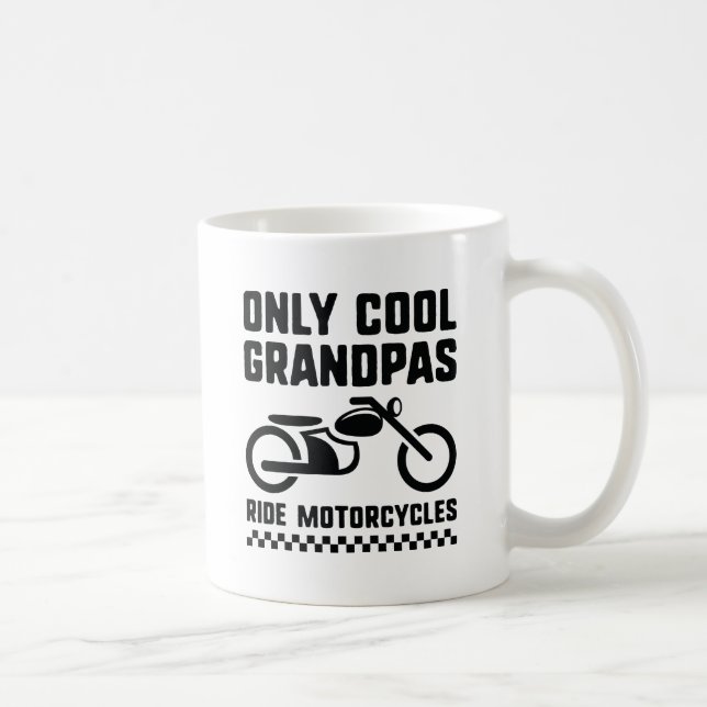 Only Cool Grandpa's Ride Motorcycles Coffee Mug (Right)