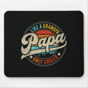 Only Cooler Vintage For Grandpa Fathers Day Birthd Mouse Pad