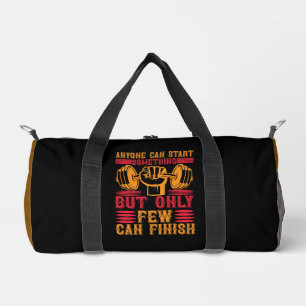 Only Few Can Finish Gym - Vintage Weightlifting Duffle Bag