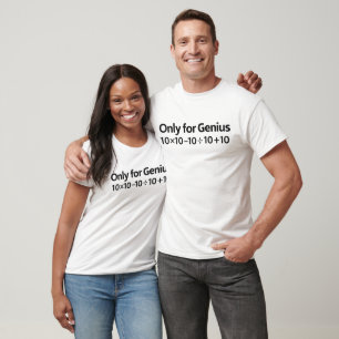 Only for Genius – Mental Math Challenge Poster 10 T-Shirt