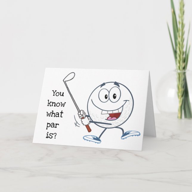 ONLY FOR *GOLFER'S BIRTHDAY* TO UNDERSTAND IT! CARD (Front)