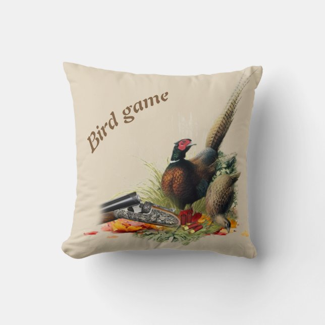 Only for real hunters  throw pillow (Front)