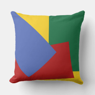 Only GEO Colours blue red green yellow Outdoor Pillow