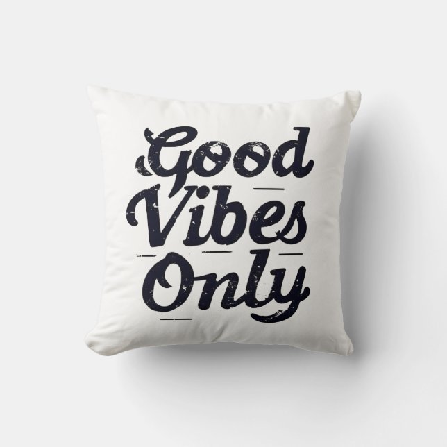 Only good vibes decoration box throw pillow (Front)