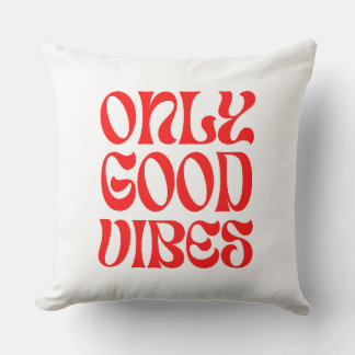Only good vibes throw pillow