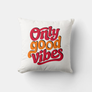 Only good vibes throw pillow
