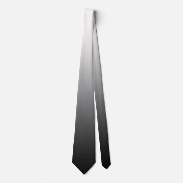 Only Gradients Colour - black white + your idea Tie (Front)
