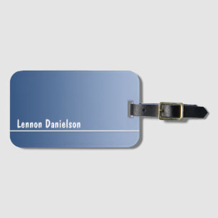 Only Gradients Colour - blue + your idea Luggage Tag