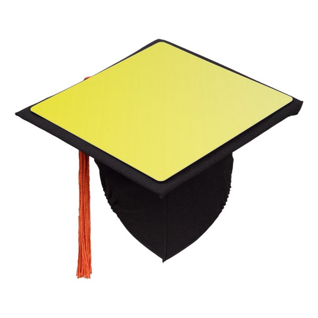 Only Gradients Colour - lemon yellow + your idea Graduation Cap Topper (Angled)