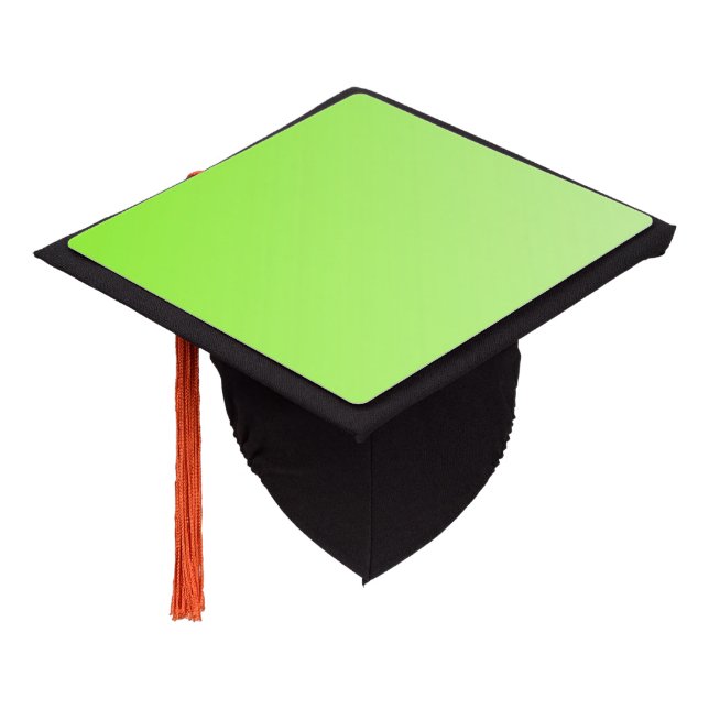 Only Gradients Colour - neon green + your idea Graduation Cap Topper (Angled)